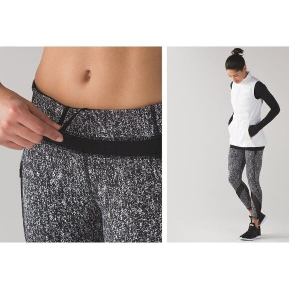 Lululemon Women's Inspire Tight II Power Luxtreme Suited Jacquard Black White 4 - Picture 12 of 12